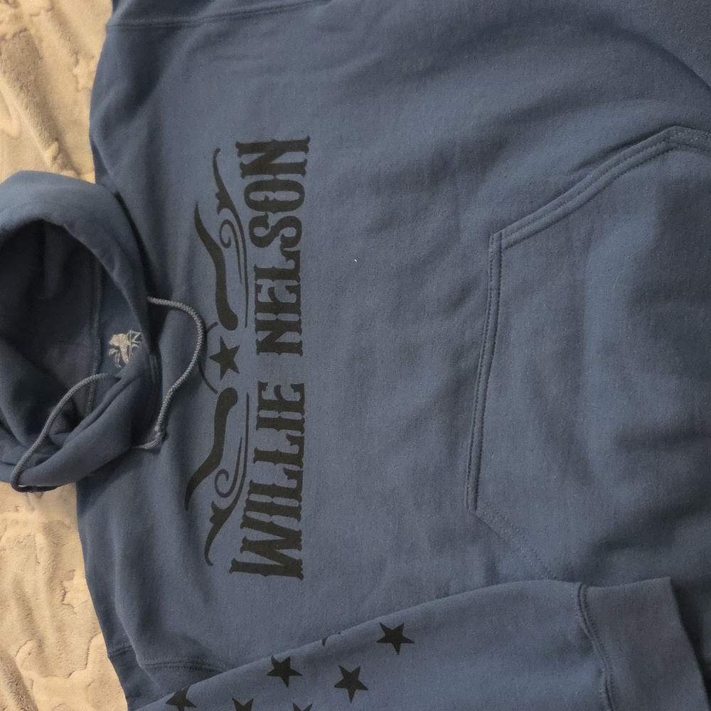 Blue Willie Nelson Hoodie NWOT